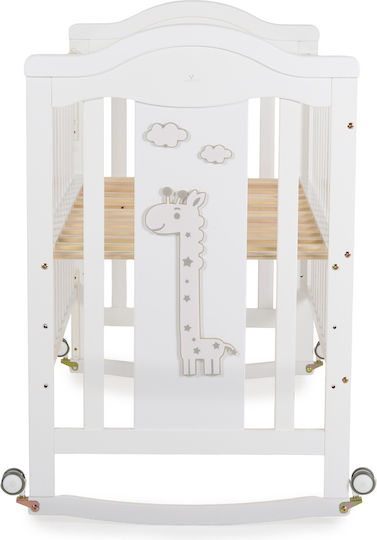 Cangaroo Babybett Juno Weiß mit Rädern