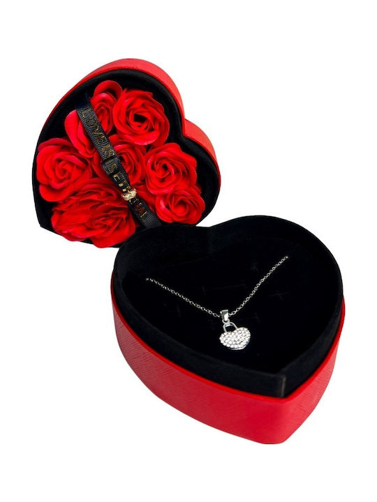 Velve Necklace with design Heart