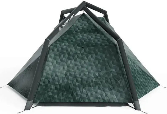 Heimplanet Fistral Camping Tent Geodesic Mountaineering Inflatable Green with Double Cloth 4 Seasons for 2 People Waterproof 3000mm 112cm