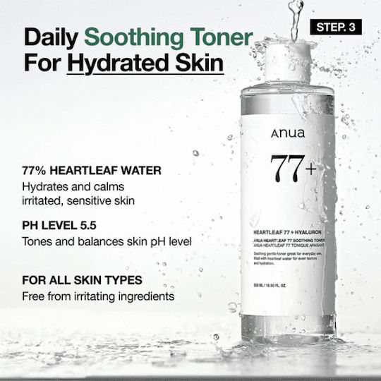 Anua Redness Soothing Essential Skin Care Set for Concern against Acne 4 Pieces