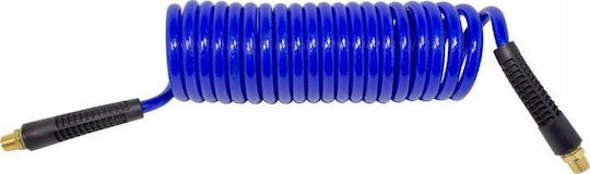 Spiral Polyurethane Hose Partner 6.5mm X 5m Spiral Ends 1/4" Air