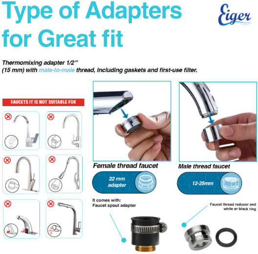 Eiger Water Filtration System Triple Countertop with Faucet WF-NT3W