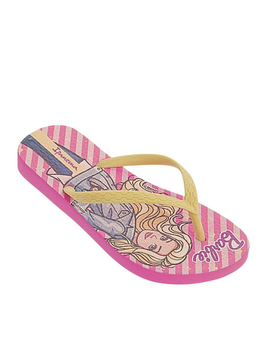Παιδικές Σαγιονάρες Flip Flops Barbie Κίτρινες