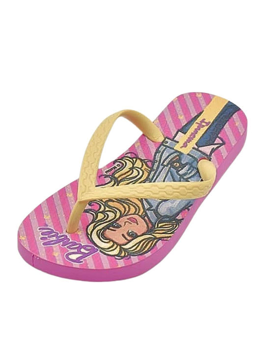 Παιδικές Σαγιονάρες Flip Flops Barbie Κίτρινες