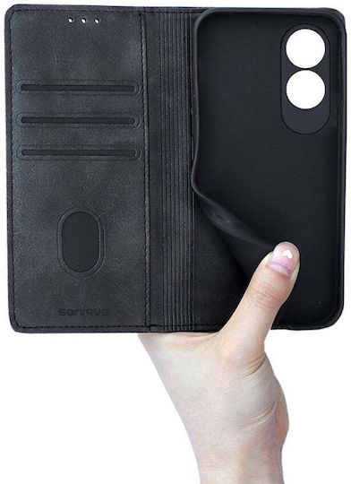Θήκη Πορτοφόλι Vintage Magnet Wallet Sonique Oppo A60 Μαύρο