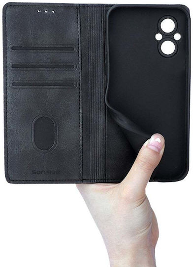 Vintage Magnet Wallet Mobile Phone Case Sonique Oppo Reno7 Lite 5g Oppo Reno8 Lite 5g Black