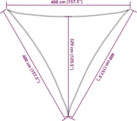 vidaXL Umbrela Sail Gri 4x4m 160gr/m²