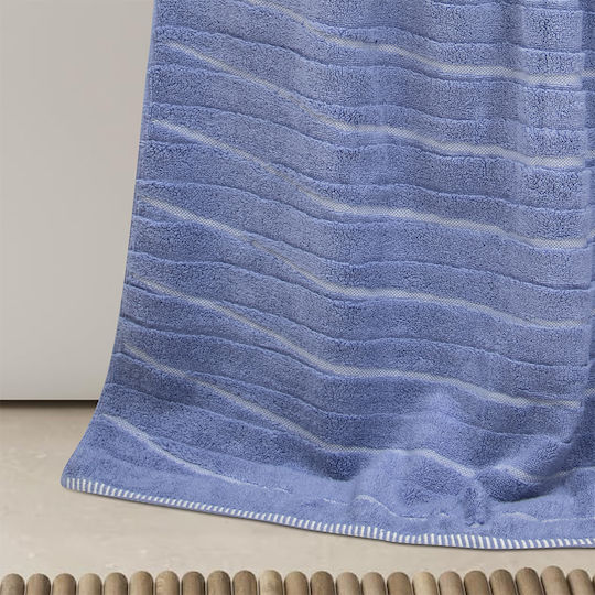 Lino Home Πετσέτα Σώματος Loomline 80x150εκ. Ντένιμ Βάρους 600gr/m²