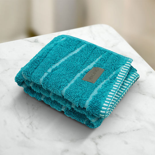 Lino Home Πετσέτα Χεριών Loomline 40x60εκ. Πετρόλ Βάρους 600gr/m²