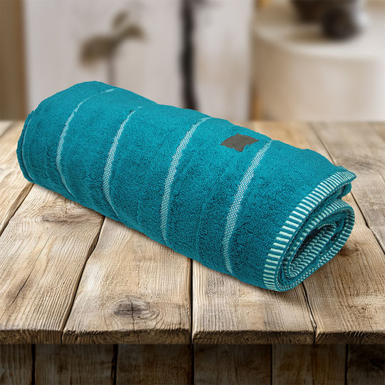 Lino Home Πετσέτα Σώματος Loomline 80x150εκ. Πετρόλ Βάρους 600gr/m²