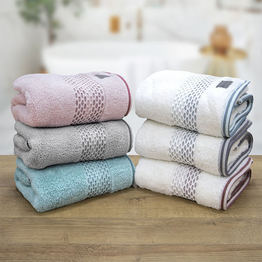 Lino Home Hand Towel Igalo 30x50cm Pink Weight 600gr/m²