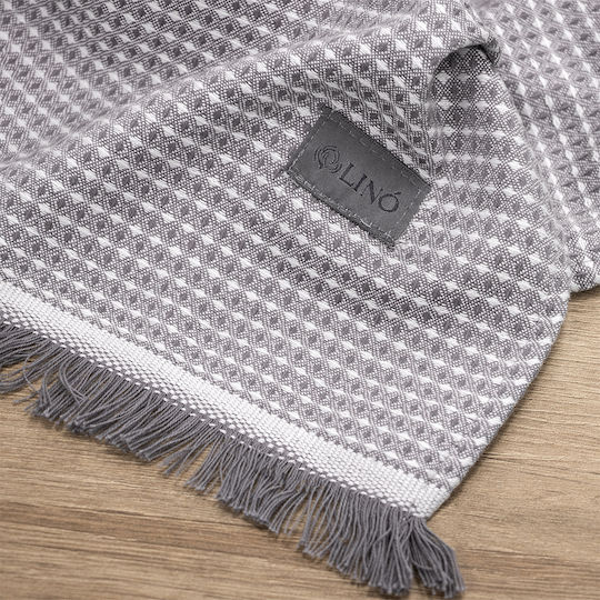Lino Home Geschirrtuch aus 100% Baumwolle in Gray Farbe 40x60cm