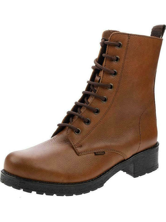 Leather Women's Ankle Boots Tabac Brown