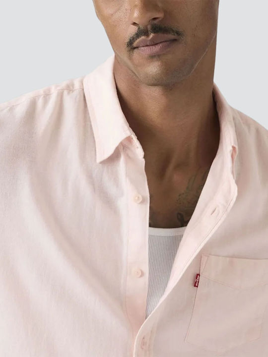 Levi's Sunset 1 Pocket Standard Λινό Πουκάμισο Ροζ