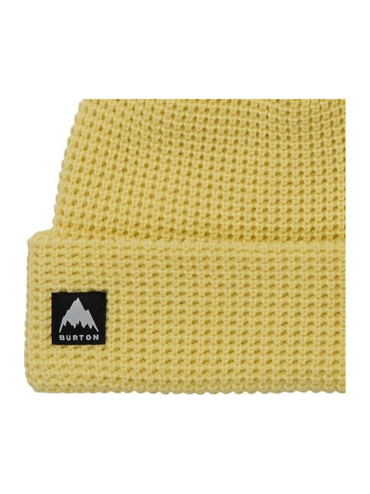 Recycled Waffle Beanie Männer Beanie Gestrickt in Gelb Farbe