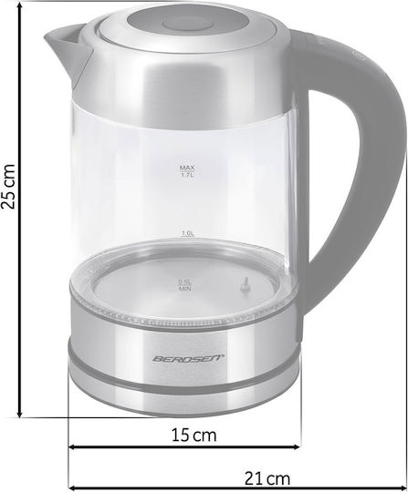 Berdsen Fierbător 1.7lt 2200W Gri