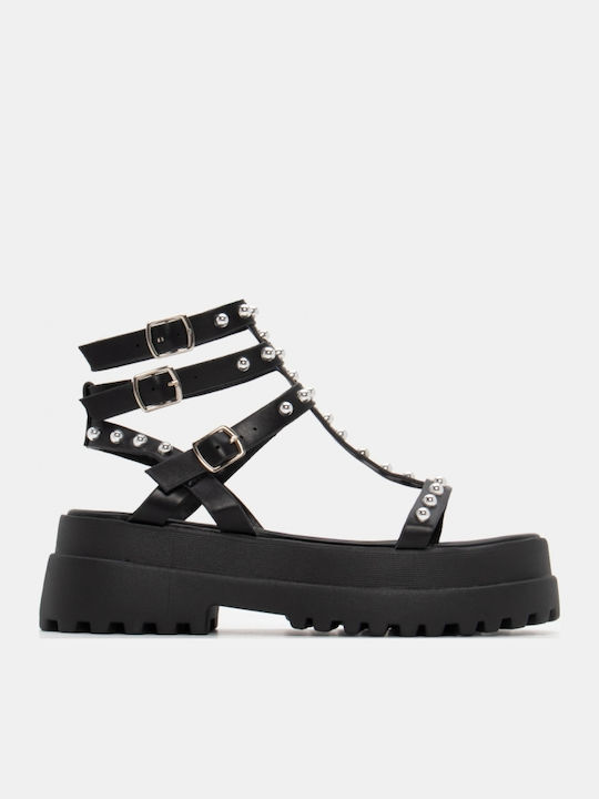Дамски Сандали Flatforms Черни