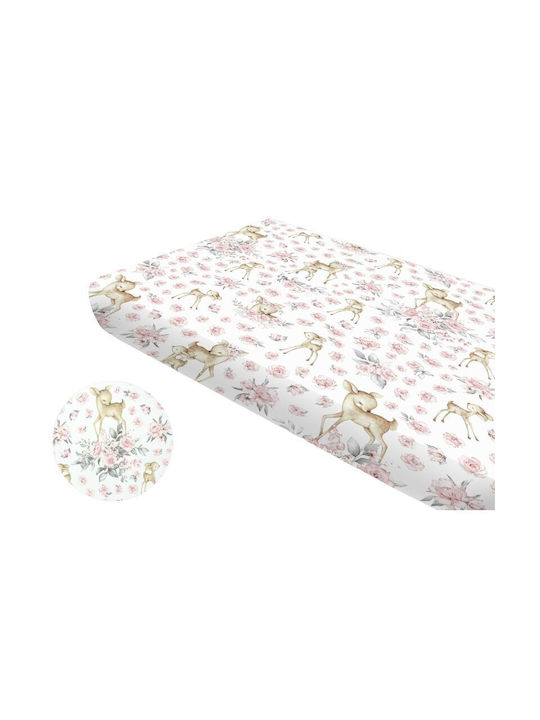 MimiNu Cearșaf pentru bebeluși Pentru Patut Bumbac cu Cauciuc Galben 160x80buc