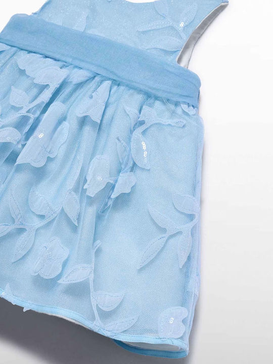 Mädchenkleid Set aus Zubehör Hellblau