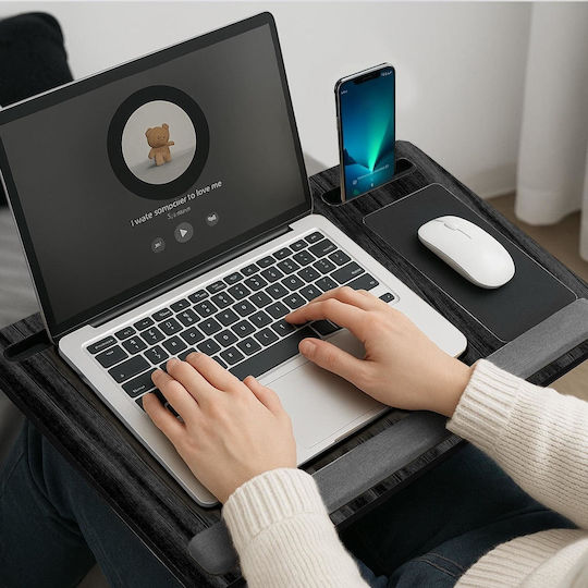 Tabelul pentru Laptop până la 17" 55x34 cm with mouse holder and forearm support with double ventilation cushions