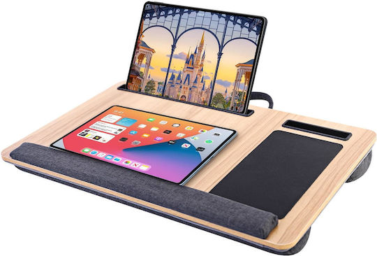 Tabelul pentru Laptop până la 17" table 55x34 cm with mouse holder and forearm support with double ventilation cushions