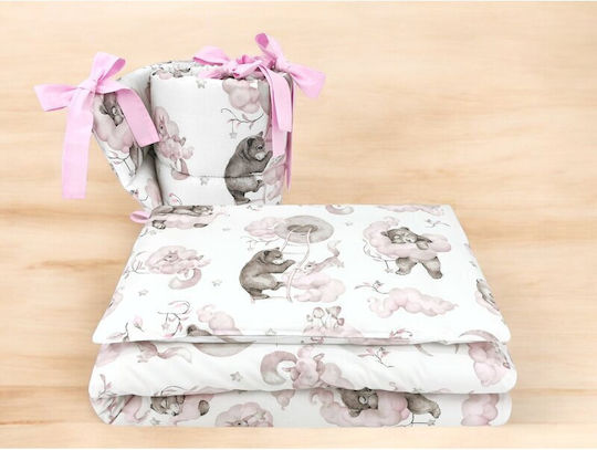 Qmini Set Für Krippe Pink 3Stück