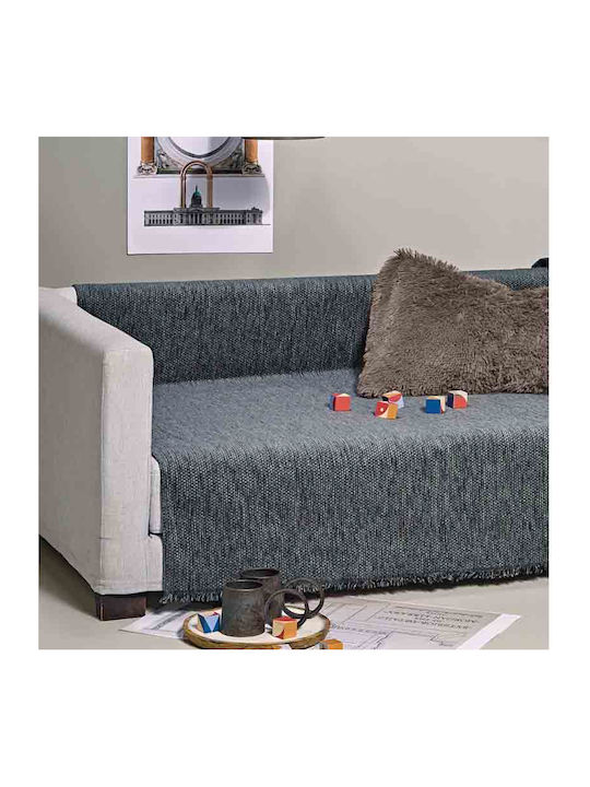 Kentia Kanon Sofa Throw 2 Seater Chenille 180x250cm 24 Dark Gray