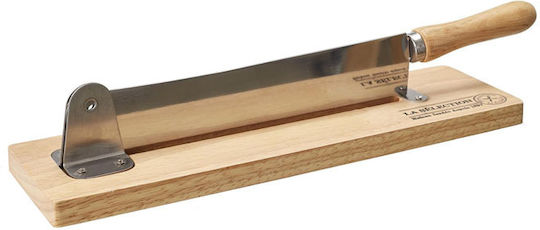 The Home Deco Factory Rectangular Wooden Chopping Board Set for Bread with Cutter Beige 37.5x9.6cm 2pcs
