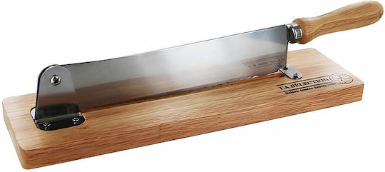 The Home Deco Factory Rectangular Wooden Chopping Board Set for Bread with Cutter Beige 37.5x9.6cm 2pcs