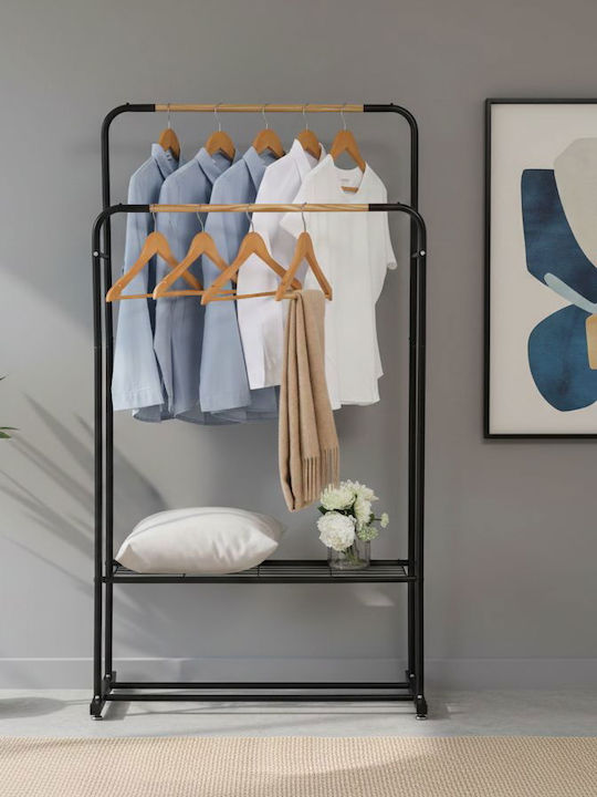 Floor Double Shelf Clothes Rack 110x54x125cm Bpc2100