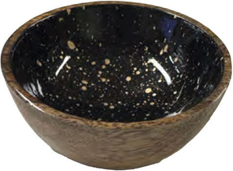 Prestige Serving Bowl Round Wooden Black with Diameter 10cm