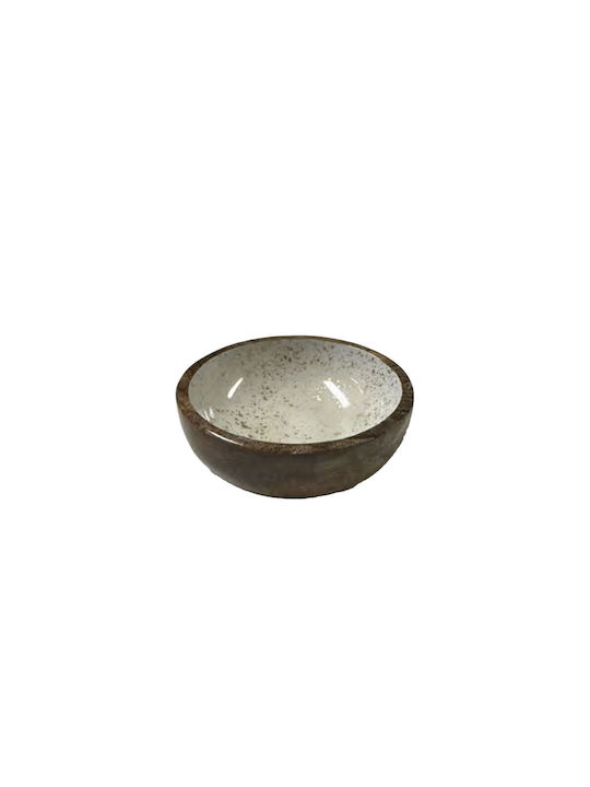 Prestige Serving Bowl Round Wooden White with Diameter 10cm