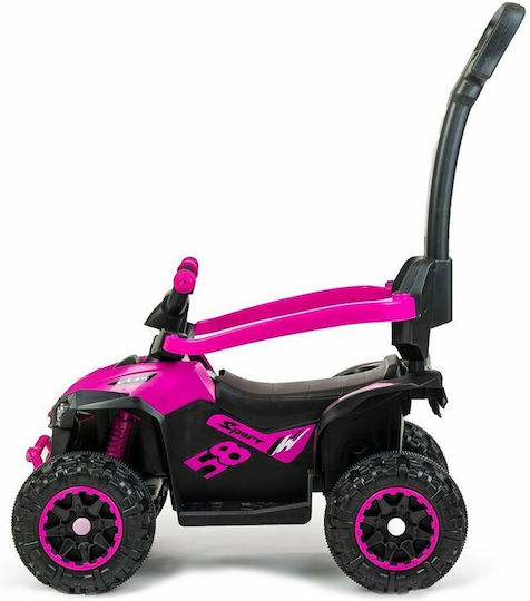 BabyMix Mega Quad Mașină Ride On Cu Mâner Pentru Părinți Pentru 12+ Luni Cu Sunete Roșie