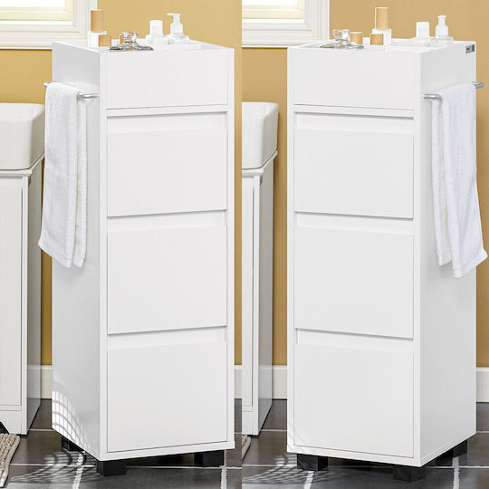 SoBuy Ντουλάπι Μπάνιου 30x30x90cm Λευκό
