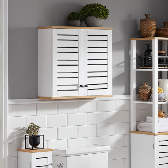 SoBuy Bathroom Cabinet L19xW19xH56cm White