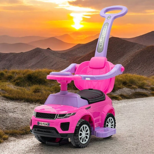 BabyMix Αυτοκινητάκι Ride On με Χειρολαβή για 36+ μηνών με Ήχους Ροζ