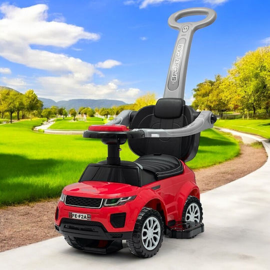 BabyMix Mașină Ride On Cu Mâner Pentru Părinți Pentru 36+ Luni Cu Sunete Roșie