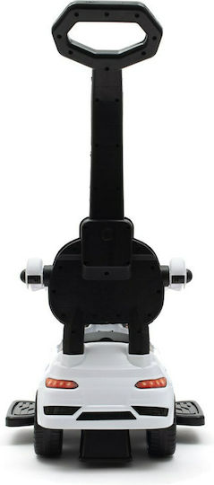 BabyMix Baby Lauflernhilfe Ride On mit Elterngriff für 12+ Monate Weiß