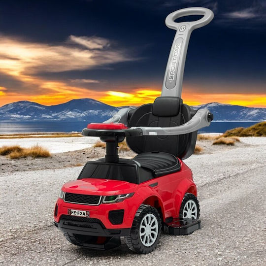 BabyMix Mașină Ride On Cu Mâner Pentru Părinți Pentru 36+ Luni Cu Sunete Roșie
