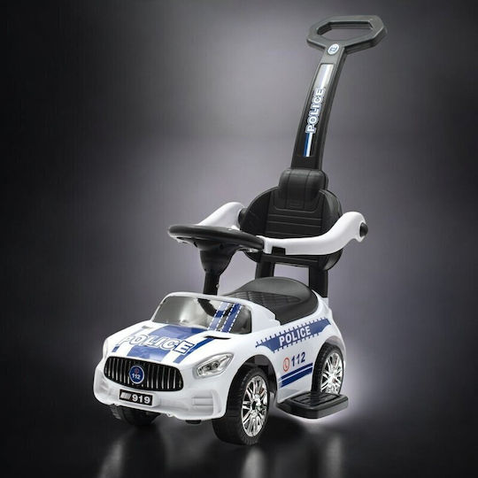 BabyMix Baby Lauflernhilfe Ride On mit Elterngriff für 12+ Monate Weiß