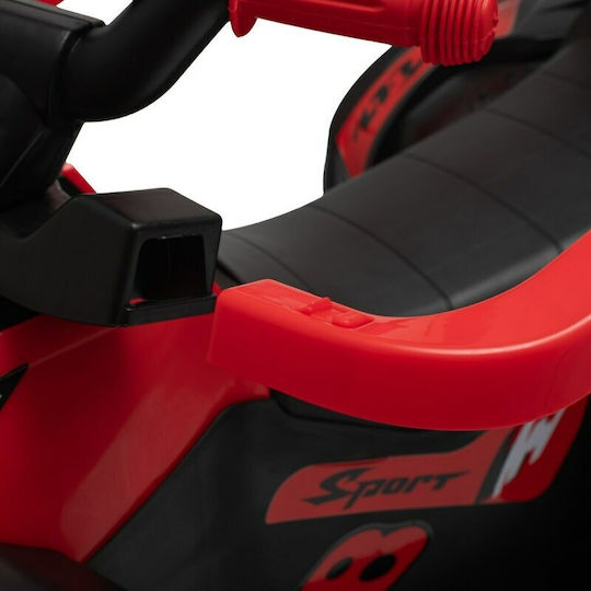 BabyMix Mega Prime Mașină Ride On Cu Mâner Pentru Părinți Pentru 12+ Luni Cu Sunete Roșie