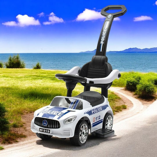 BabyMix Baby Lauflernhilfe Ride On mit Elterngriff für 12+ Monate Weiß