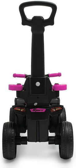 BabyMix Mega Prime Mașină Ride On Cu Mâner Pentru Părinți Pentru 12+ Luni Cu Sunete Roz