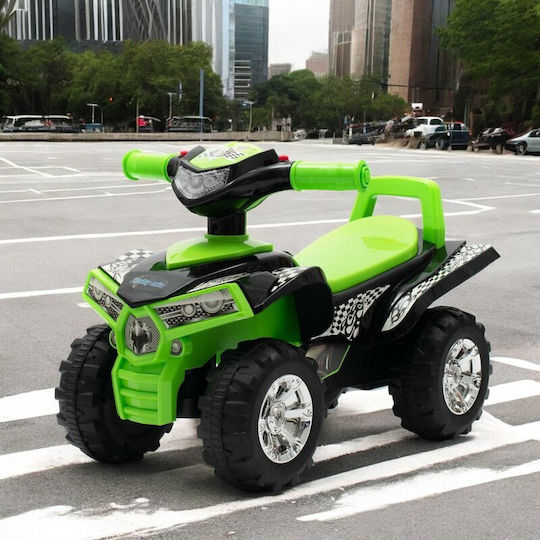 BabyMix Quad Car Ride On for 36+ Months with Sounds Green