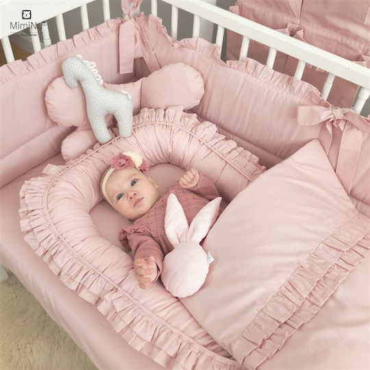 MimiNu Βρεφικό Μαξιλάρι Φωλιά Powder Pink 55x75εκ.