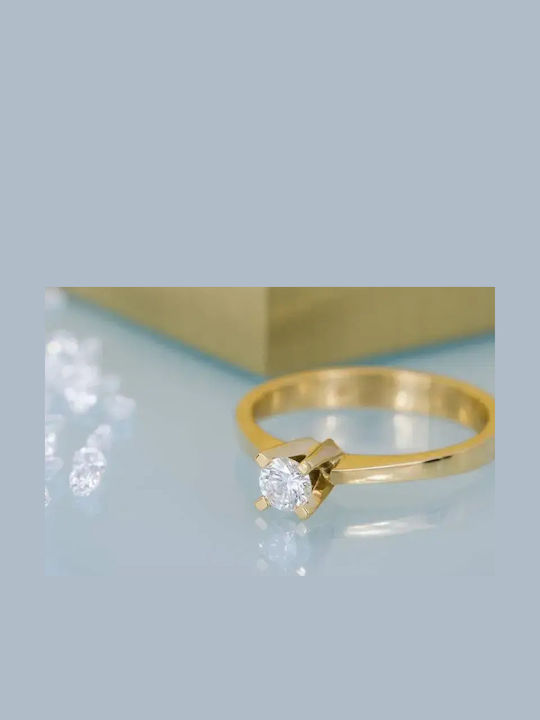 Single Stone from Gold 18K with Diamond