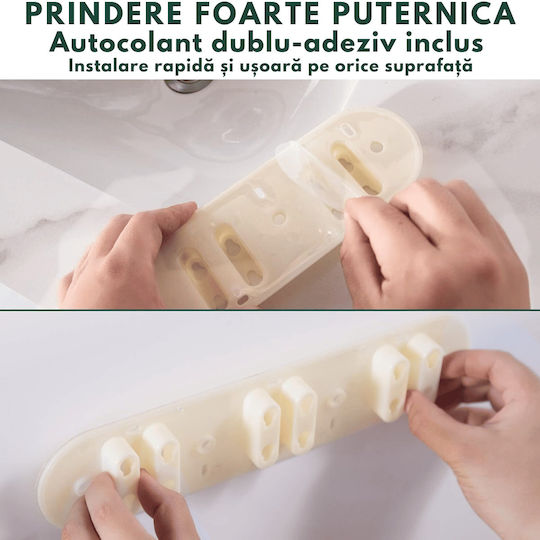 Dozator Triplu Pentru Săpun Șampon Balsam Instalare Fără Găurire Montat Pe Perete – Organizator Reîncărcabil 3 Sticle 450 Ml Oțel Inoxidabil Cârlige Duble Accesorii Baie – Dasbo