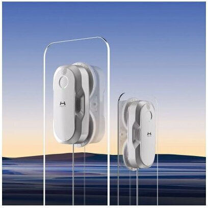 Window Vacuum Cleaner Robot Battery White