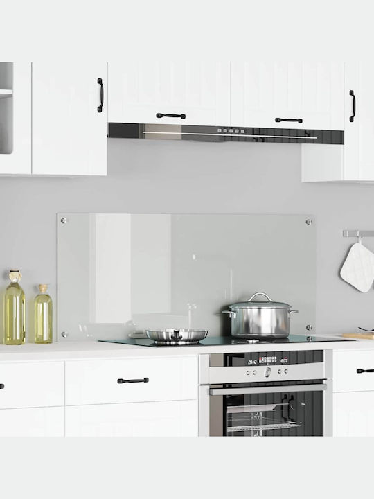 vidaXL Spătar Rectangular Din Sticlă Albă 120x40cm 3415485 2 Bucăți