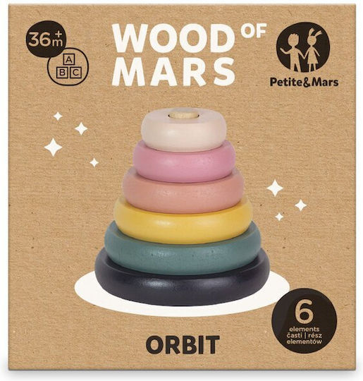 Petite & Mars Jucărie de Stivuire din Lemn pentru 36++ Luni